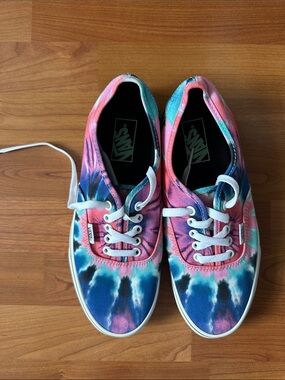 Vans Women's Tie-Dye Canvas Authentic Sneakers - Pink Blue Teal NEW SZ 9